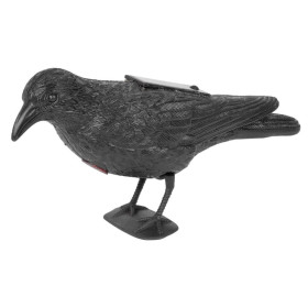 Plašič ptáků Havran se zvukem solární, černý