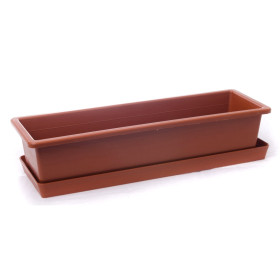 Plastová podmiska 40x13,5x3 cm, terakota