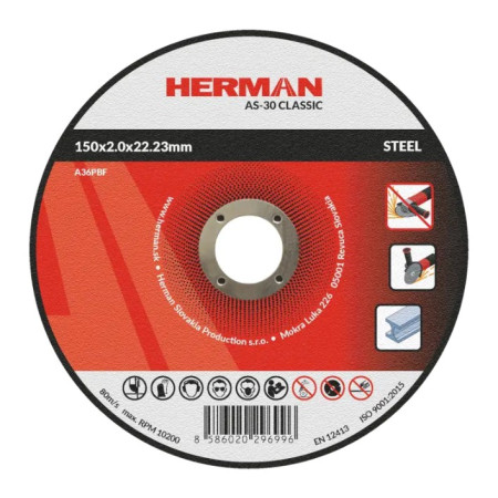 Řezný kotouč na ocel 150x2,0 mm AS-30 Classic