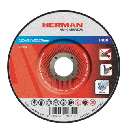 Řezný kotouč na nerez s prolisem 125x0,7 mm AR-40 Abrazor