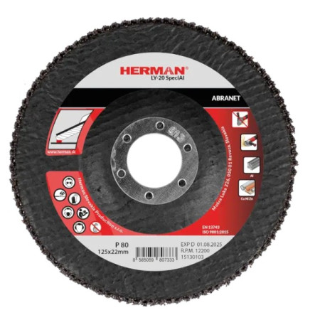 Lamelový kotouč na hliník 125 mm/P80 LY-20 SpeciAl