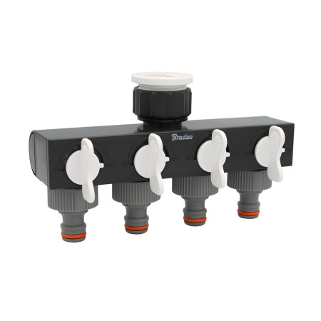 Rozdělovač 4-cestný s ventily White Line