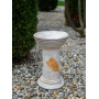 Zahradní dekorace podstavec vysoký 25,5x25,5x41 cm, krémový, keramika