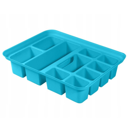 Organizér do zásuvky 46,5x36,6x10 cm s rukojetí, tyrkysový