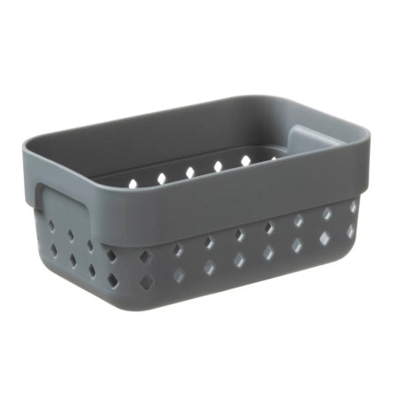 Plastový úložný košík 12x8x5 cm Seoul S, šedý