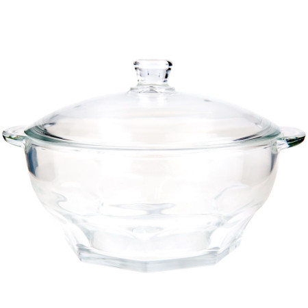 Skleněná servírovací mísa s víkem 2,5 l Granity