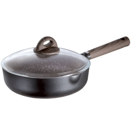 Hliníková pánev hluboká 24 cm s poklicí Geo