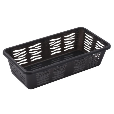 Plastový úložný košík 19,7x10x5 cm Zebra S, grafitový
