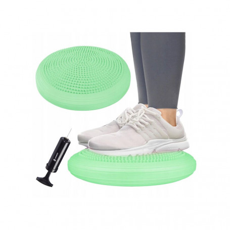 Balanční a masážní podložka + pumpička SPRINGOS PROMEDIC světle zelená