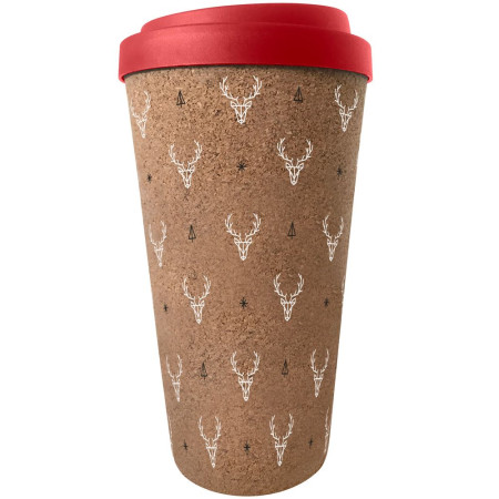 Korkový hrnek 450 ml Cork Reindeer