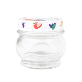 Skleněná nádobka s ozdobným víkem 212 ml