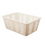 Plastový úložný košík 36x25x14 cm Zebra Z4, béžový