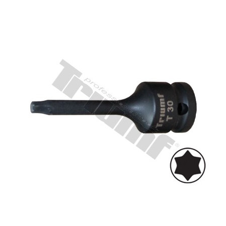 Kovaný bit torx T30 mm s 1/2" hlavicí, 80 mm
