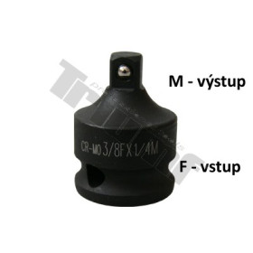 Redukce kovaná vstup 3/8" - výstup 1/4"