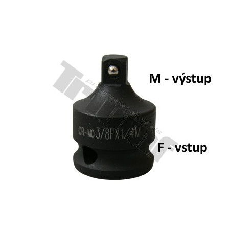 Redukce kovaná vstup 3/8" - výstup 1/4"