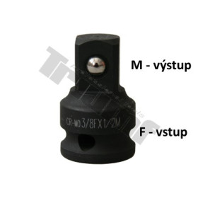 Redukce kovaná vstup 3/8" - výstup 1/2"