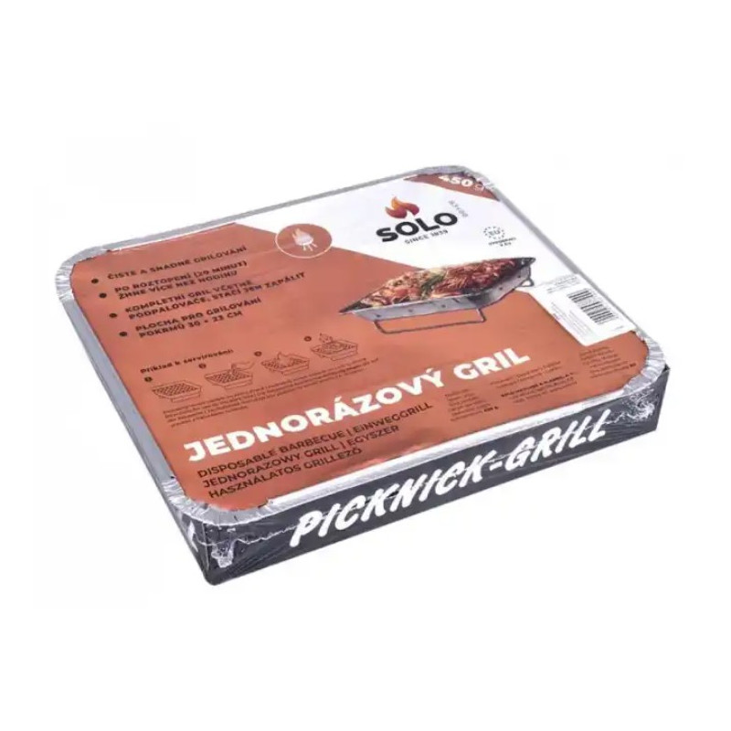 SOLO Jednorázový gril 30x23 cm 400 g 31410321