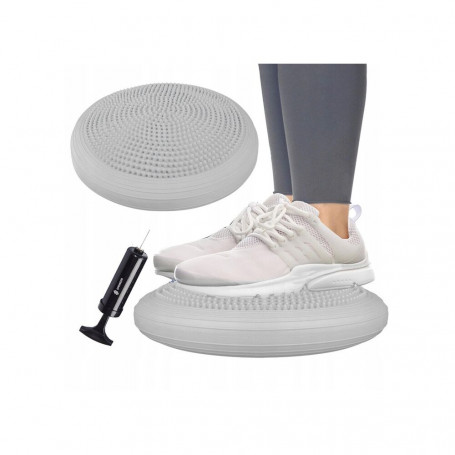 Balanční a masážní podložka + pumpička SPRINGOS PROMEDIC šedá