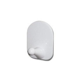 Samolepící háček 45x30 mm, bílý plastový