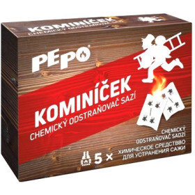 Chemický odstraňovač sazí PE-PO Kominíček, 5x14 g