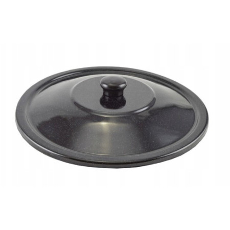 Smaltovaná poklice 34 cm černá