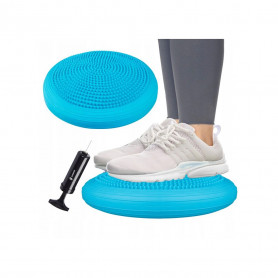 Balanční a masážní podložka + pumpička SPRINGOS PROMEDIC světle modrá