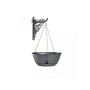 Plastový závěsný květináč Paglia Ø 30 cm s řetízkem, antracit