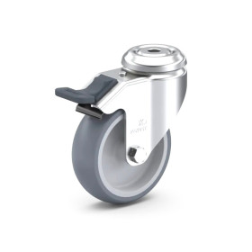 Otočné rolovací kolečko s brzdou 353F NOB-K080