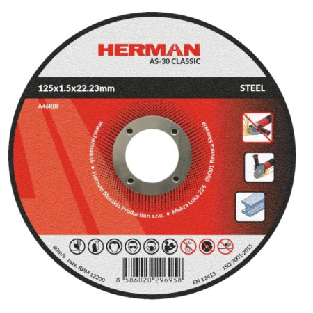 Řezný kotouč na ocel 125x1,5x22,23 mm AS-30 Classic