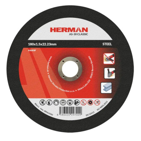 Řezný kotouč na ocel 180x1,5x22,23 mm AS-30 Classic