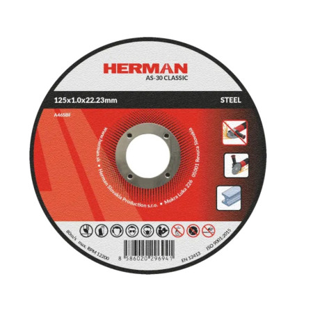 Řezný kotouč na ocel 125x1,0x22,23 mm AS-30 Classic