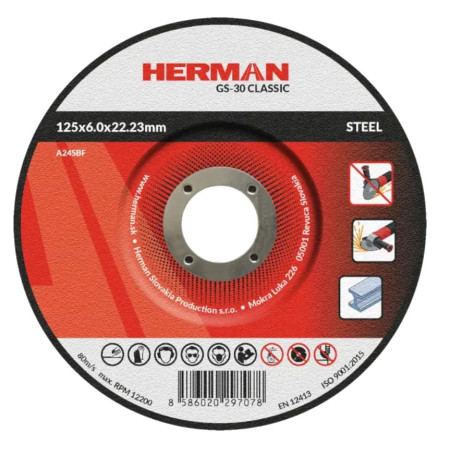 Brusný kotouč na ocel 125x6,0x22,23 mm GS-30 Classic