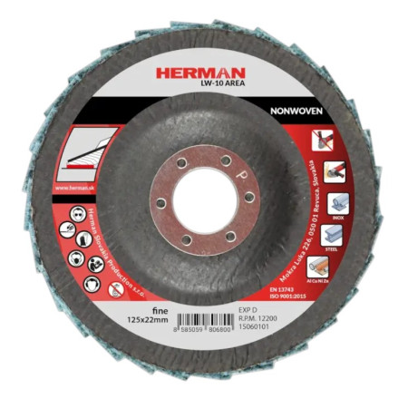 Lamelový kotouč na ocel a neželezné kovy 125 mm/fine LW-10 Area Non-woven
