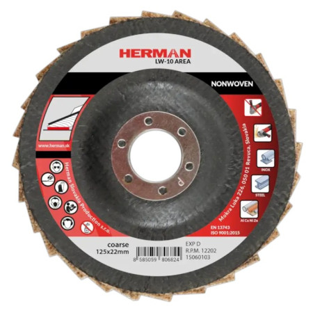 Lamelový kotouč na ocel a neželezné kovy 125 mm/coarse LW-10 Area Non-woven