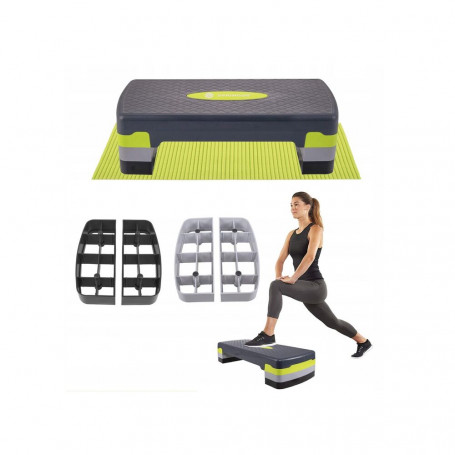 Stepper aerobic můstek 3-stupně 68x28 cm SPRINGOS FA0203 + kroková podložka zdarma