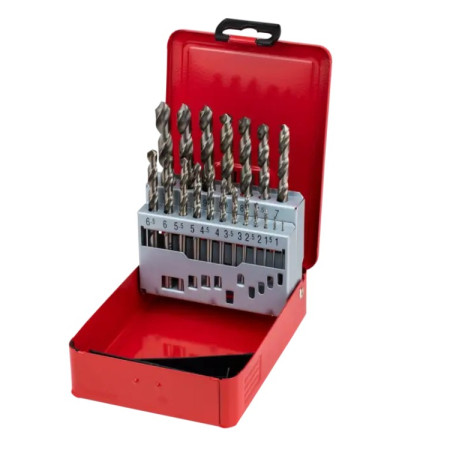 Vrtáky do kovu DIN 338 HSS-G QDM-26, 19-dílná sada