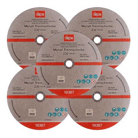 Řezný kotouč na kov 230x1,9x22,2 mm, 5 ks