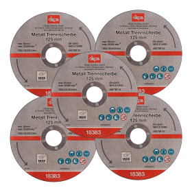 Řezný kotouč na kov 125x1,0x22,2 mm, 5 ks