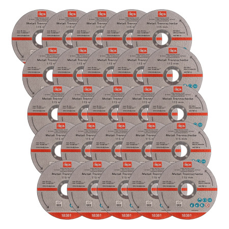 Řezný kotouč na kov 115x1,0x22,2 mm, 25 ks