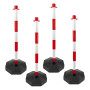 Sloupky s řetězem pro blokování vjezdu, 4 ks