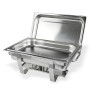 Ohřívač z nerezové oceli s jednou nádobou, určený k udržování teploty pokrmů, vhodný pro větší oslavy, večírky, catering, veletrhy a podobně.