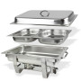 Nerezový ohřívač jídla se 2 nádobami