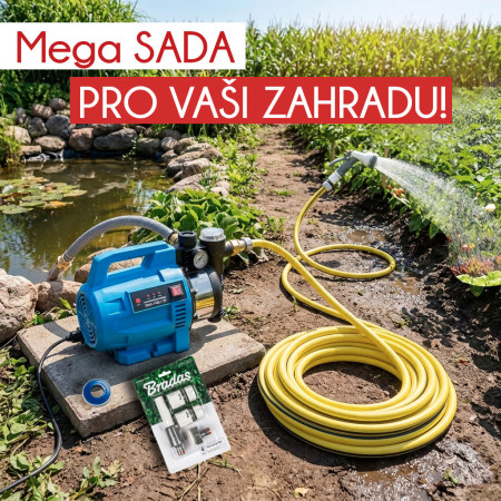 Set Domácí vodní automat HWA 1100.1 VF + Zahradní hadice 25 m + příslušenství k zavlažování