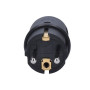Zástrčka do vlhka P76A úhlová, IP44, černá