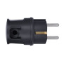 Zástrčka do vlhka P76A úhlová, IP44, černá