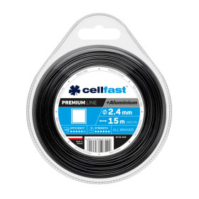 Žací lanko čtverec PREMIUM + hliníkové částice 2,4mm x 15m