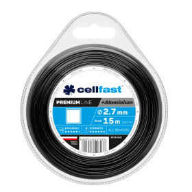 Žací lanko čtverec PREMIUM + hliníkové částice 2,7mm x 15m