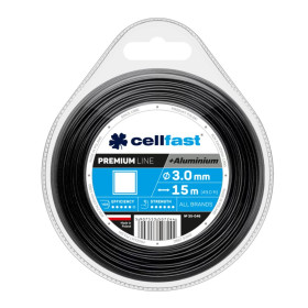 Žací lanko čtverec PREMIUM + hliníkové částice 3,0mm x 15m