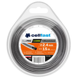 Žací lanko kulaté DUAL PRO s jádrem a hliníkovými částicemi 2,4mm x 15m