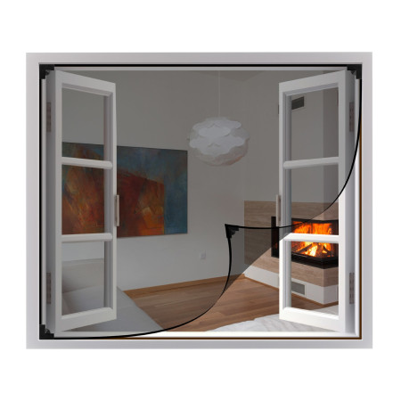 Okenní síťka proti hmyzu s magnetem 130x150 cm, antracitová